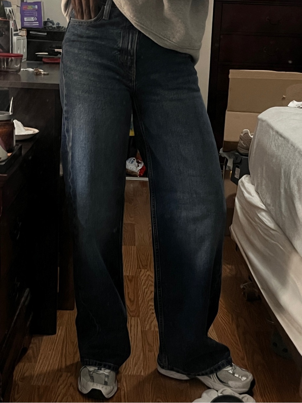 Banana Republic - Dark Wash Iconic High Rise Wide Leg Jeans (24)